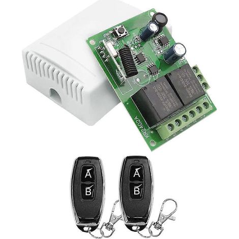 2-kanal-funkrelaismodul Mit Fernbedienung, 433 Mhz