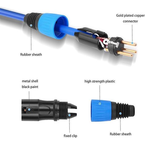Symmetrisches 3-poliges Xlr-mikrofonkabel (stecker Auf Buchse), 97,5 Cm (3,2 Fuß)