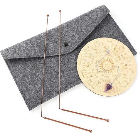 Pendelmatten-set Für Wahrsagerei Und Spirituelle Praxis Mit Wünschelruten Aus Kupfer --
