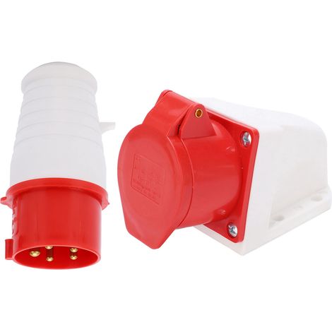 16-a-5-polige Ip44-wasserdichte Industriesteckdose, 380 V Drehstrom Mit Erdung Zur Aufputzmontage