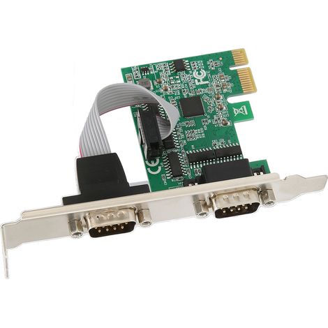 Pci-e 2-port Serielle Rs232 Db9 Karte, Pci Express Adapter Für Windows, Temperaturbereich -40°c Bis 85°c