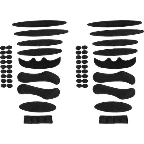 Set Mit 2 Schaumstoffpolstern Für Fahrrad- Und Motorradhelme, Schwarz.