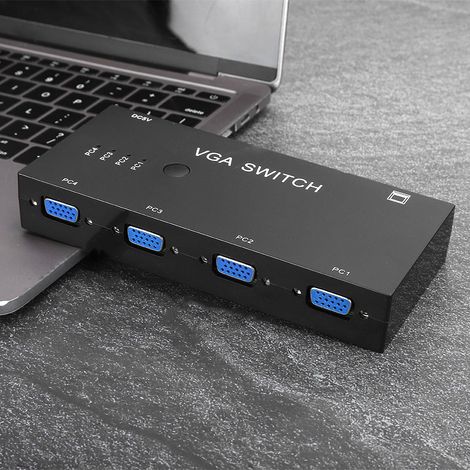 Hdmi-zu-vga-4k-adapter Für Pc Und Monitor Mit Integriertem Videokabel, Schwarz