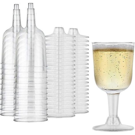 Recycelbare, Transparente Weingläser Aus Kunststoff – Unzerbrechliche Weingläser, 20er-set