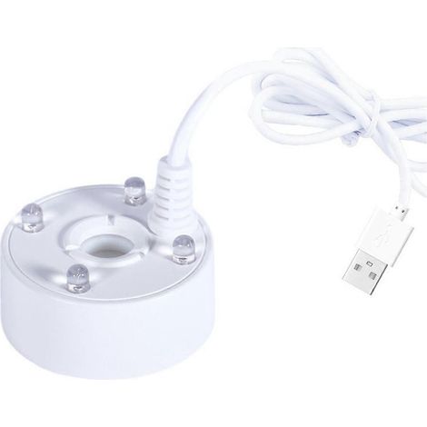 Miniatur-nebelmaschine Mit Usb-anschluss Und 4 Farbigen Led-leuchten, Weiß.
