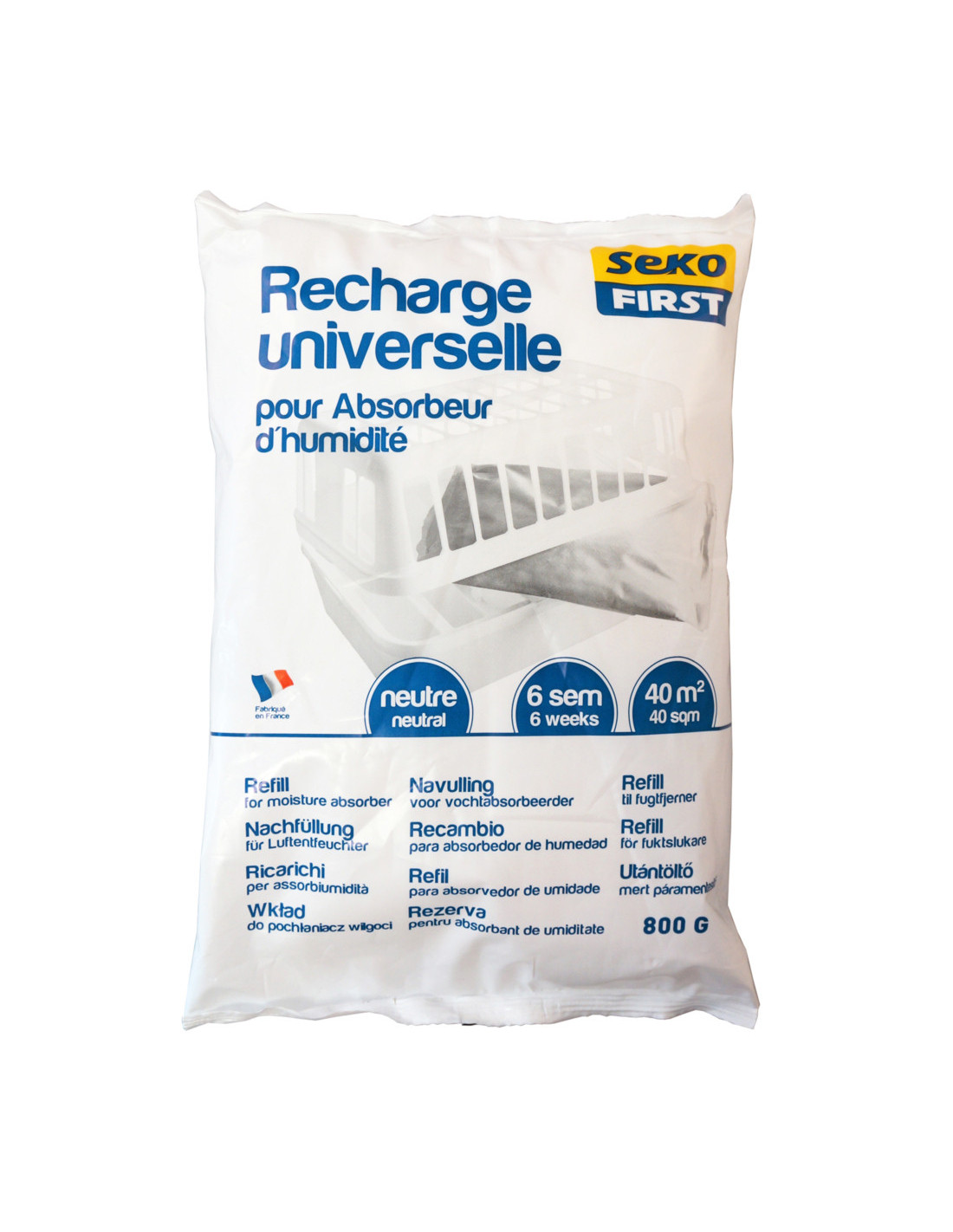 Recharge Sekofirst 800g Absorption D'Humidité Efficace - Seko