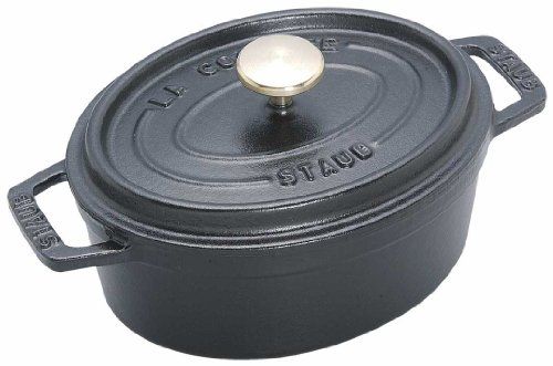 Staub Cocotte, 17 Cm Schwarz Oval Gusseisen (40509-482-0)