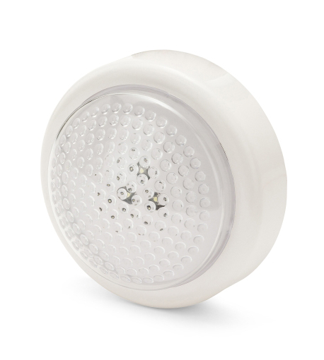 Velamp Runde Weiße Led-lampe 3000k, 3w, Einfache Installation Per Knopfdruck