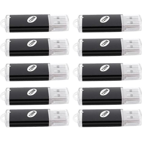 10-in-1 Schwarzer 128-mb-usb-stick Mit Metallgehäuse