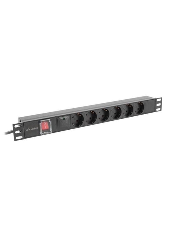 Pdu-05f-0200-bk Gerät De Verteilung De Strom (pdu) 5 Steckdosen 1u Schwarz - Lanberg