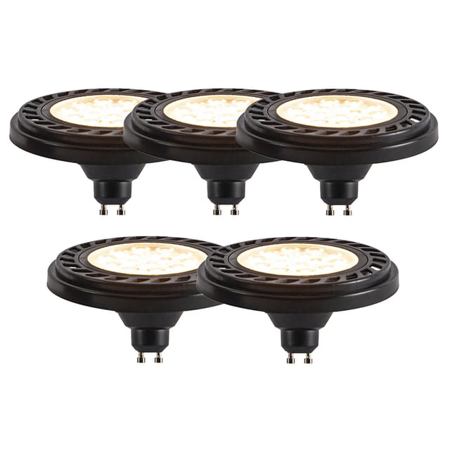 Luedd - Set Mit 5 Dimmbaren Gu10 Led-lampen Ar111 8w 700lm 2700k