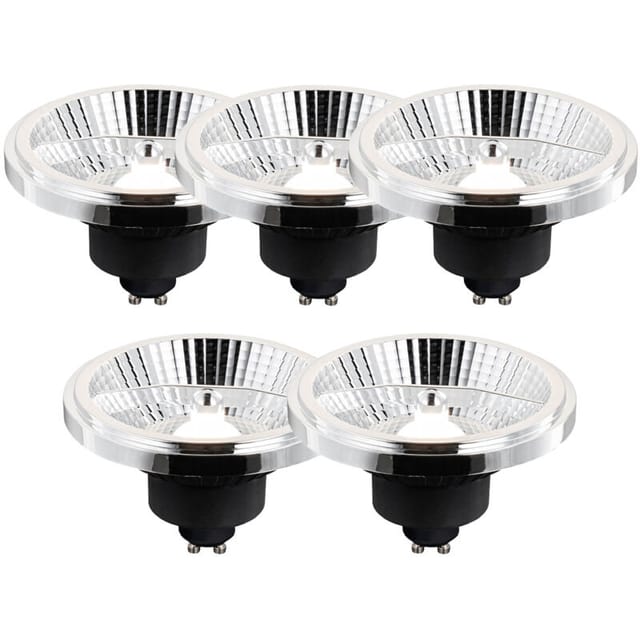 Luedd - 5er-set Gu10 3-stufen-dimmbare Kelvin Led-lampen Ar111 10w 800 Lm 2700 - 3700k