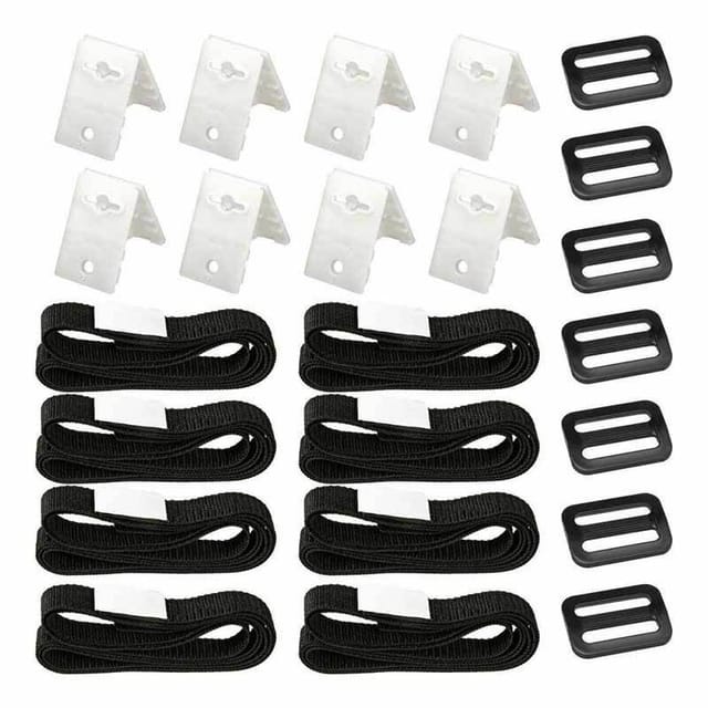 Tonchean - 8er Set Befestigungsset Für Solar-poolabdeckung, Nylon-klebebänder, Befestigungsplatten, Schnallen Zur Befestigung Der Solarabdeckung