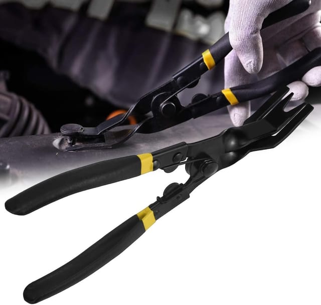 Tonchean - Zange Zum Entfernen Von Autotürclips Aus Stahl, Universelles Werkzeug Zum Entfernen Von Autoverkleidungen, Zange Für Auto-audio-/radiosysteme (gelb)