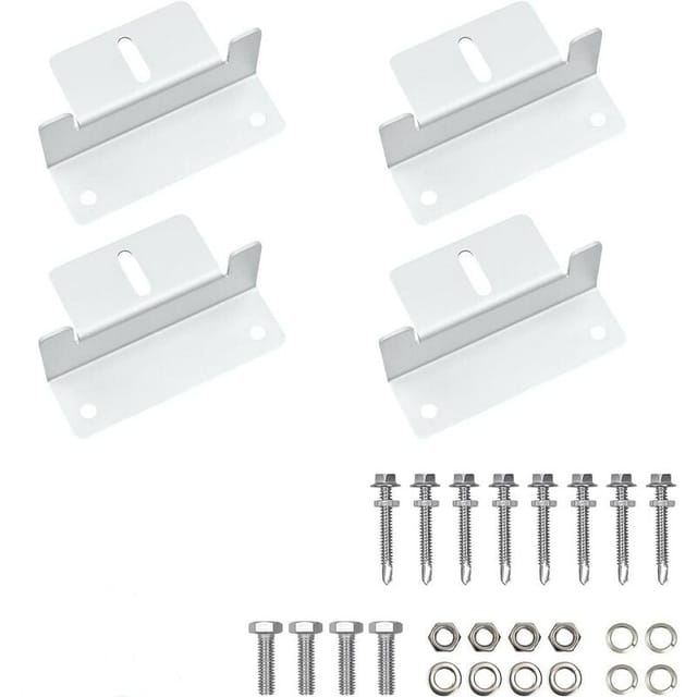 Tonchean - Solarmodul-montagehalterung Und Befestigungssatz, 4-teilige Z-halterungen Zur Solarmodul-montage, Z-halterung Mit Muttern Und Schrauben Für Wohnmobile
