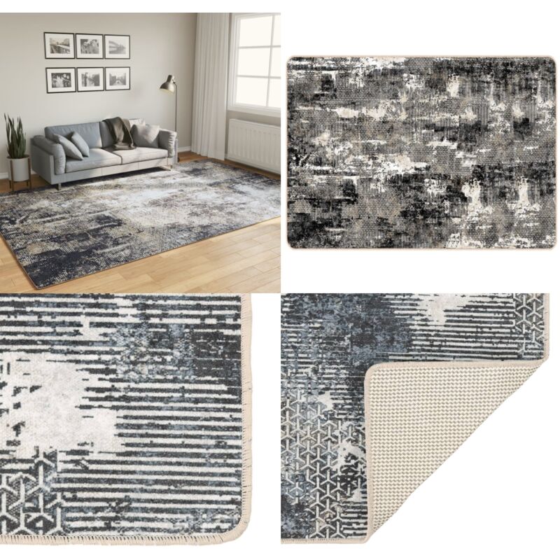 Teppich Waschbar Mehrfarbig 190x300 Cm Rutschfest - Samt Teppich - Wohnzimmerteppich - Flur Teppich - Multifarben Teppich - Digital Bedruckt - Home & Living