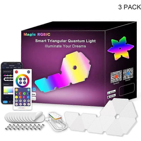 Set Mit 3/6/10 Sechseckigen Led-wandleuchten Mit Wlan-app-steuerung Für Videospiele - Wlan-app -