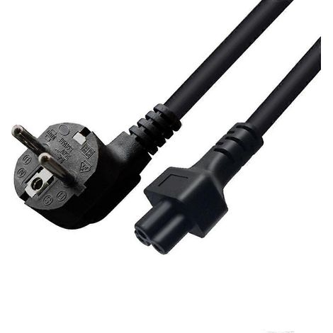 Netzkabel Für Pc-monitore, 2-poliger 4,8-mm-eu-stecker Auf C5-kleeblattstecker