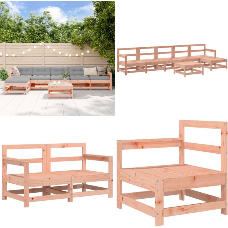 7-tlg. Garten-lounge-set Massivholz Douglasie - Gartensessel - Loungemöbel - Gartenmöbel Set - Douglasie Möbel - Outdoor Möbel - Home & Living