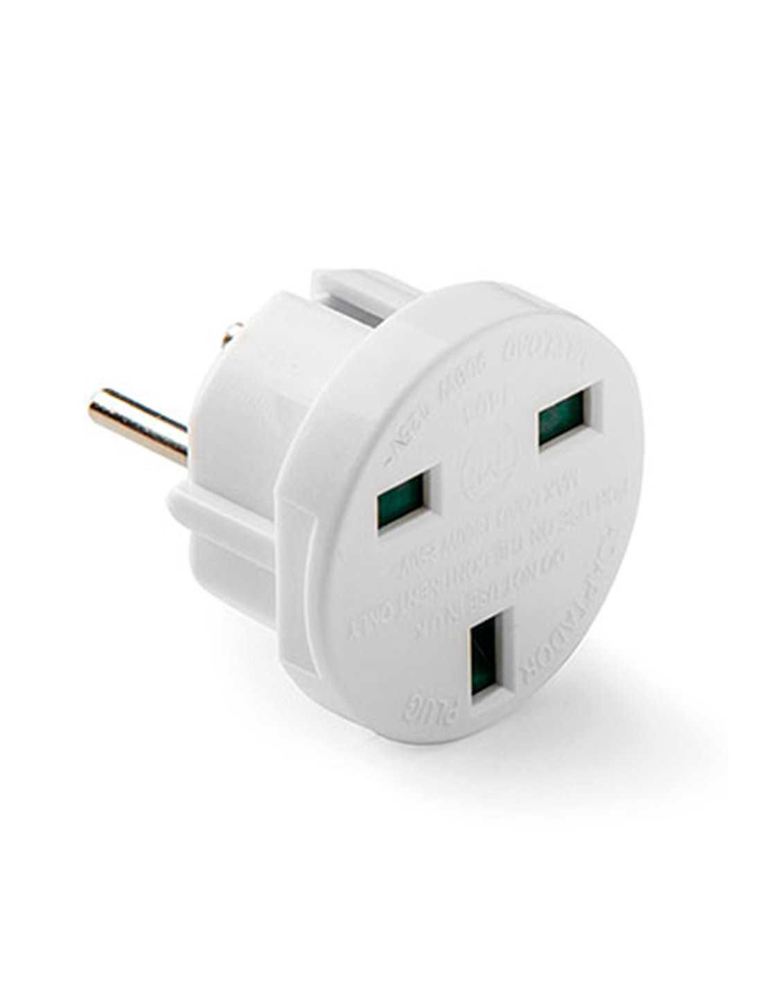 Europäisch-englischer Steckeradapter 7,2a 1250v Weiß Retractil