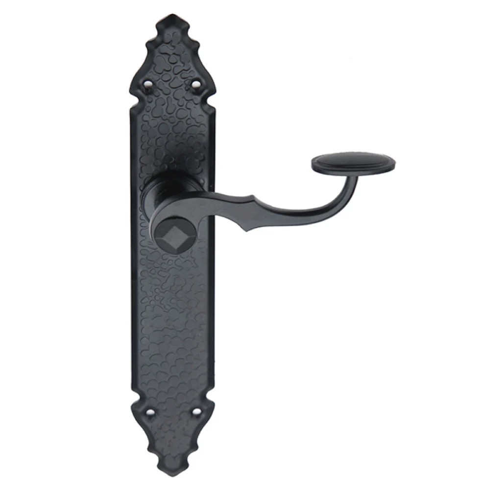 Eiserner Türknauf Aus Aluminium 275 X 45 Mm, Schwarz Gefornt