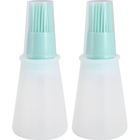 Set Mit 2 Silikon-pinselflaschen Für Öl, Honig, Grillgut, Kochen, Backen, Grillzubehör, Grün