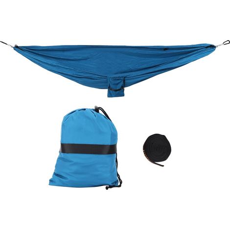 Doppelt Verwendbare Hängematte/tragbare Schaukelliege Für Camping, Garten, Hof, Flur Im Freien, Blau