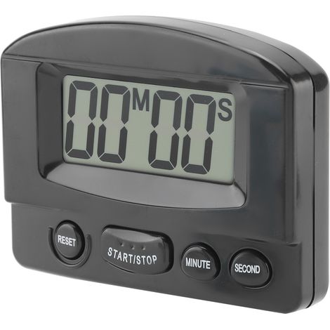 Tragbare Digitale Stoppuhr Mit Großem Lcd-bildschirm, Schwarzer Küchentimer