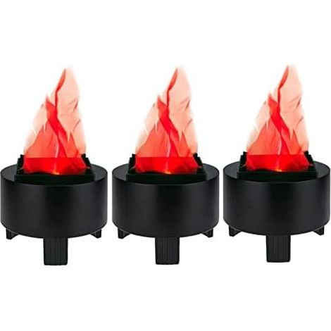 Set Mit 3 3d-led-flammenlichtern, 3 Künstliche Flackernde Flammenbirnen, Elektrische Lagerfeuer-effektlampe Für Die Dekoration Von Weihnachten, Halloween, Festen, Veranstaltungen Und Partys Im Innenbe