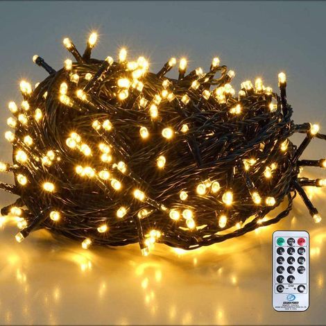 23 M Lange, Wasserdichte Lichterkette Mit 360 Leds, Weihnachtsbaumbeleuchtung Mit 8 Modi Und Fernbedienung, Weihnachtsdekoration Für Drinnen Und Draußen, Für Partys, Schlafzimmer, Hochzeiten Und Gärte