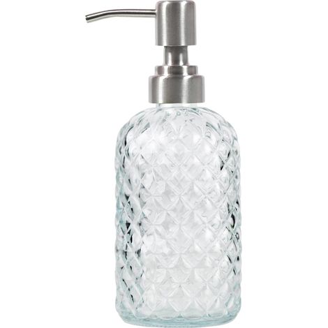 Seifenspender Aus Glas Für Hand- Und Geschirrspülmittel, Geeignet Für Bad Und Küche, Mit Pumpe Aus Edelstahl 304 (transparent)