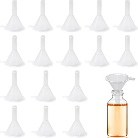 Set Mit 30 Mini-trichtern Aus Transparentem Kunststoff Für Laborflaschen, Ätherische Öle, Parfums, Gewürze, Sand Und Pulver