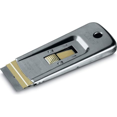 Professioneller, Langlebiger Metall-fensterabzieher – Korrosions- Und Abriebfest – Metallgehäuse – 40 Mm Einziehbare Rechteckige Klinge – Messing-druckknopf 0-28-500