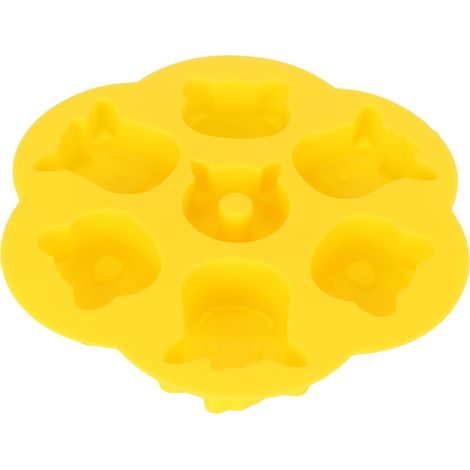 Selbstgemachte Gelbe Silikonform Mit Cartoon-motiven Zum Selbermachen Für Kuchen, Pralinen, Kekse Und Gebäck.