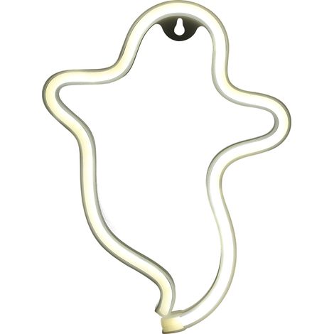 Innovative Weiße Geister-neon-led-lichterdekoration Für Halloween-partys