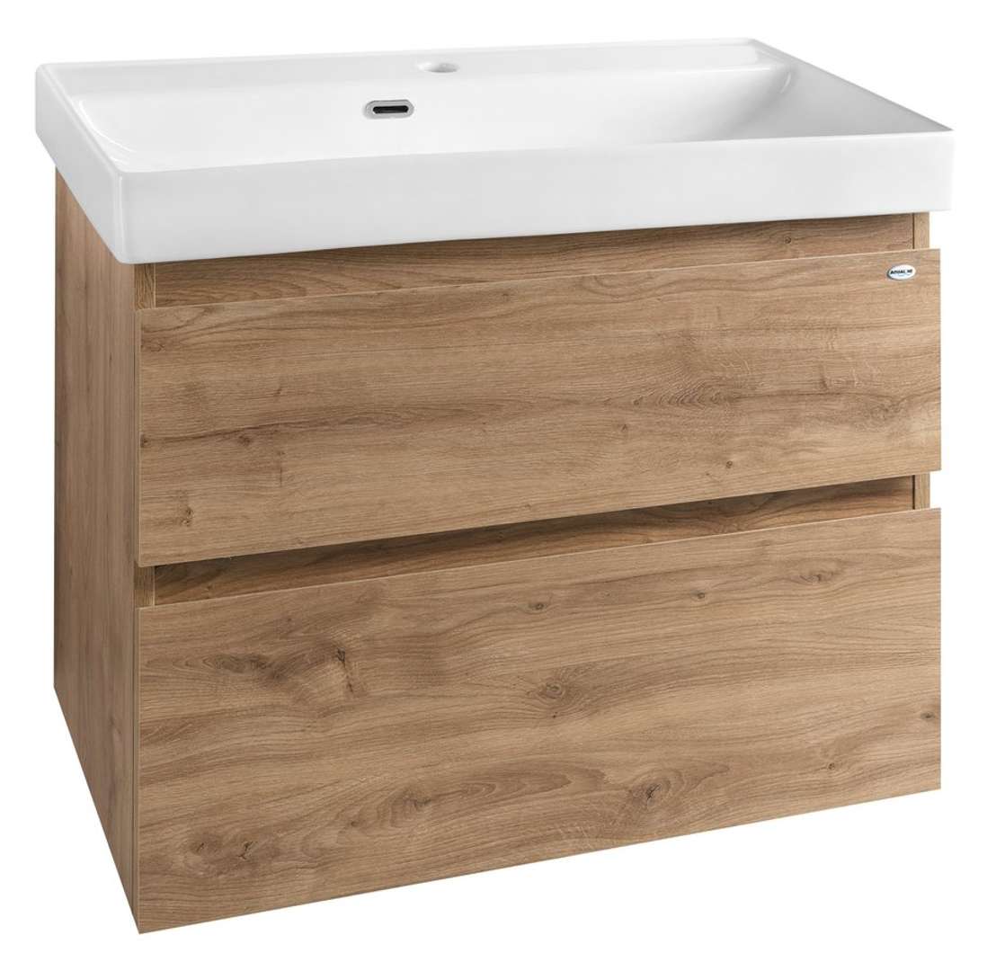 Aqualine Altair - Waschtischunterschrank 76x60x37 Cm, Eiche Emporio Ai388