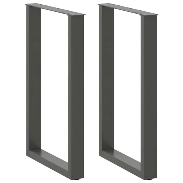 Vidaxl Couchtischbeine U-form 2 Stk. Anthrazit 60x(90-91) Cm Stahl
