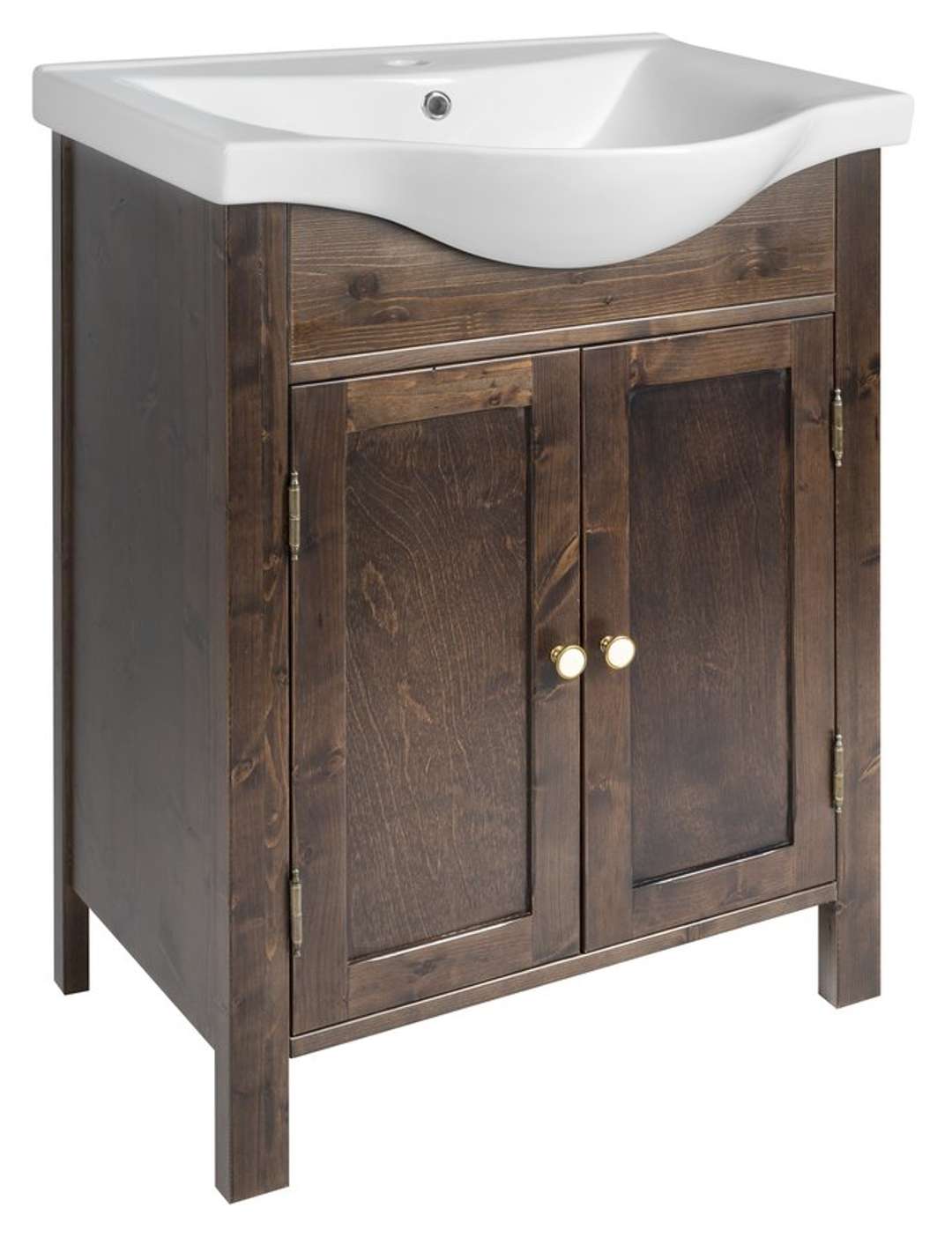 Sapho Ambra - Waschtischunterschrank 61x82x35 Cm, 2 Türen, Gebeizte Fichte Ab6540