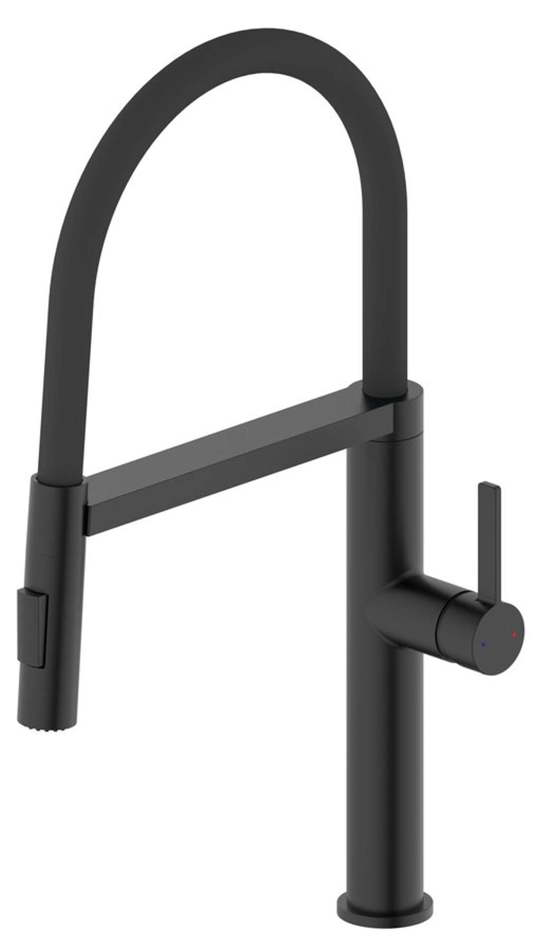 Sapho - Spültischarmatur Aton Mit Flexiblem Arm Und Brause, Schwarz Matt Ev125b