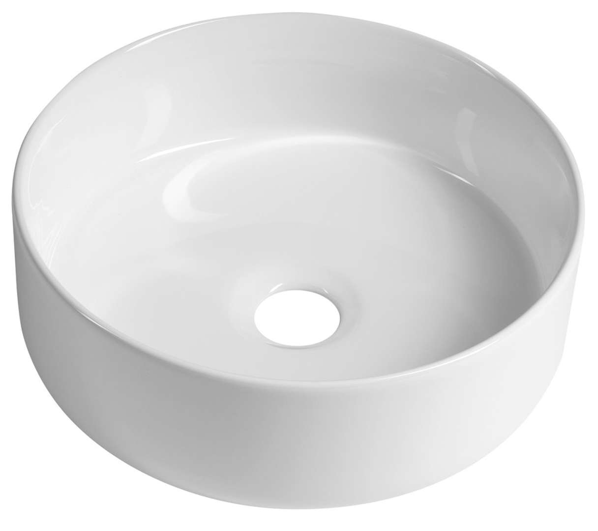 Sapho - Aufsatzwaschbecken Mimis, Durchmesser 30 Cm, Ohne Überlauf, Ohne Hahnloch, Weiß Ar489