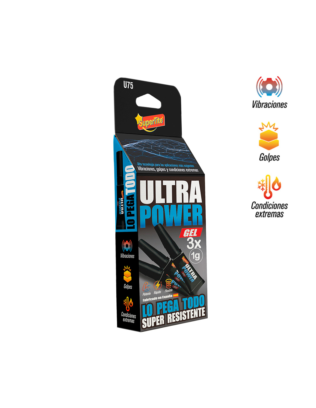 Ultra-starker Hydrogel-basierter Schnellkleber 3 X 1 G