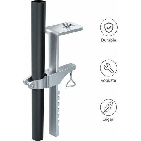 Pince Parasol Universelle 29,5 X 10,5 X 5,5 Cm Aluminium - Fixierung Sonnenschirm Horizontal Vertikal