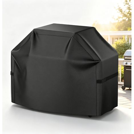 Wasserdichte Grillabdeckung 210d Schwarz 183 X 66 X 130 Cm - Grillwagenabdeckung