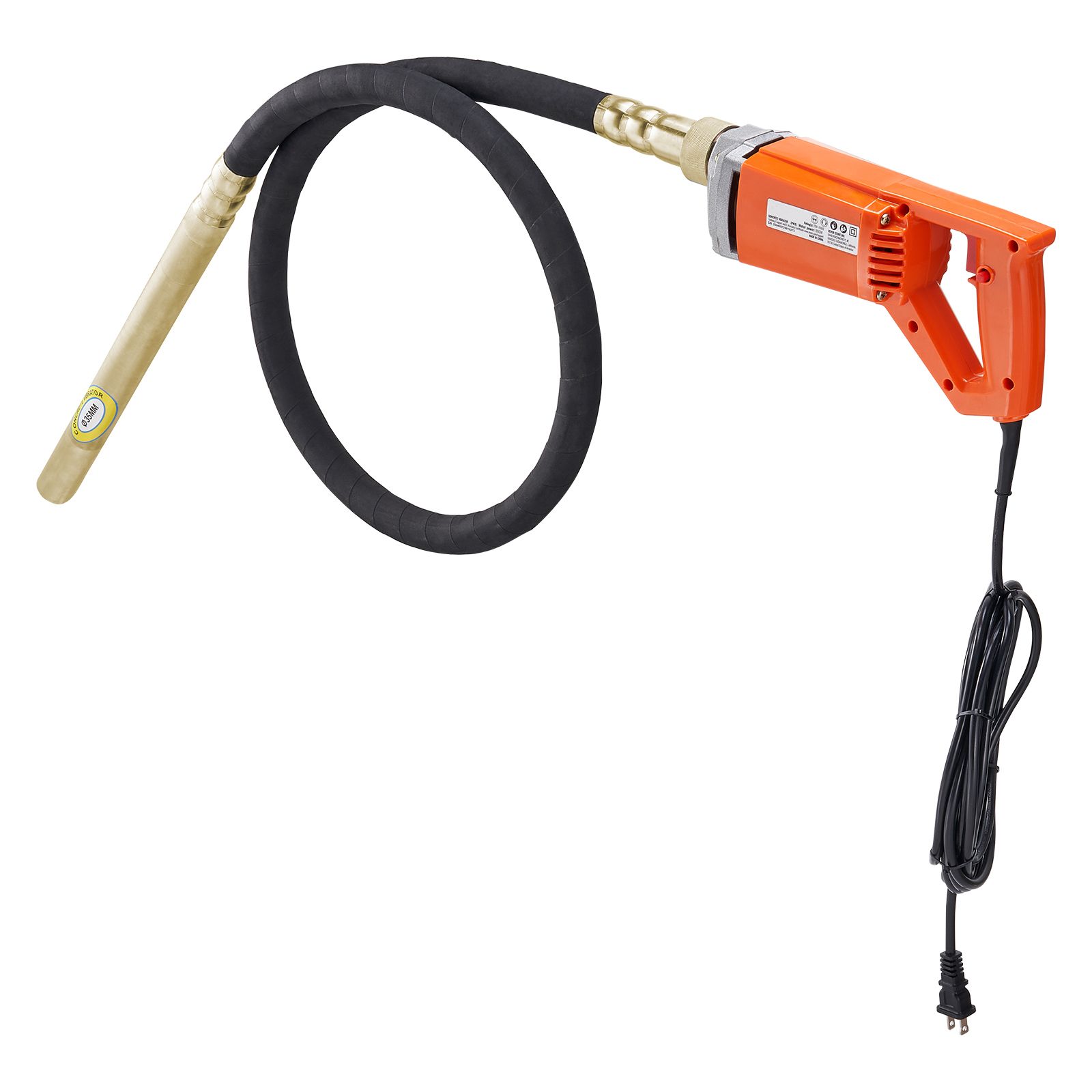 Tragbarer Betonrüttler 960w, 4000 U/min, 2m Flexibler Schaft, Elektrisches Werkzeug Für Beton, Entfernt Luftblasen Und Mischt Beton.