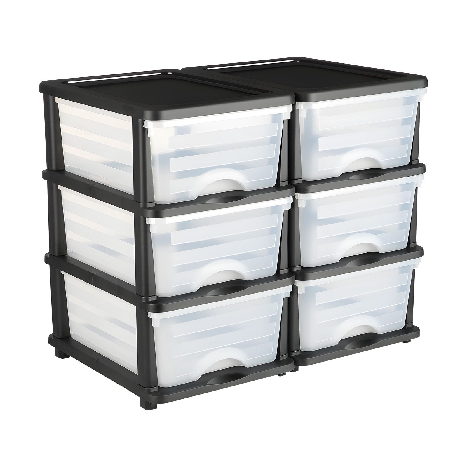 Schubladenorganizer Aus Kunststoff, 2x6 Transparente Schubladen, Schreibtisch-organizer, Zubehör, Bastelbedarf, Klassenzimmer Und Zuhause