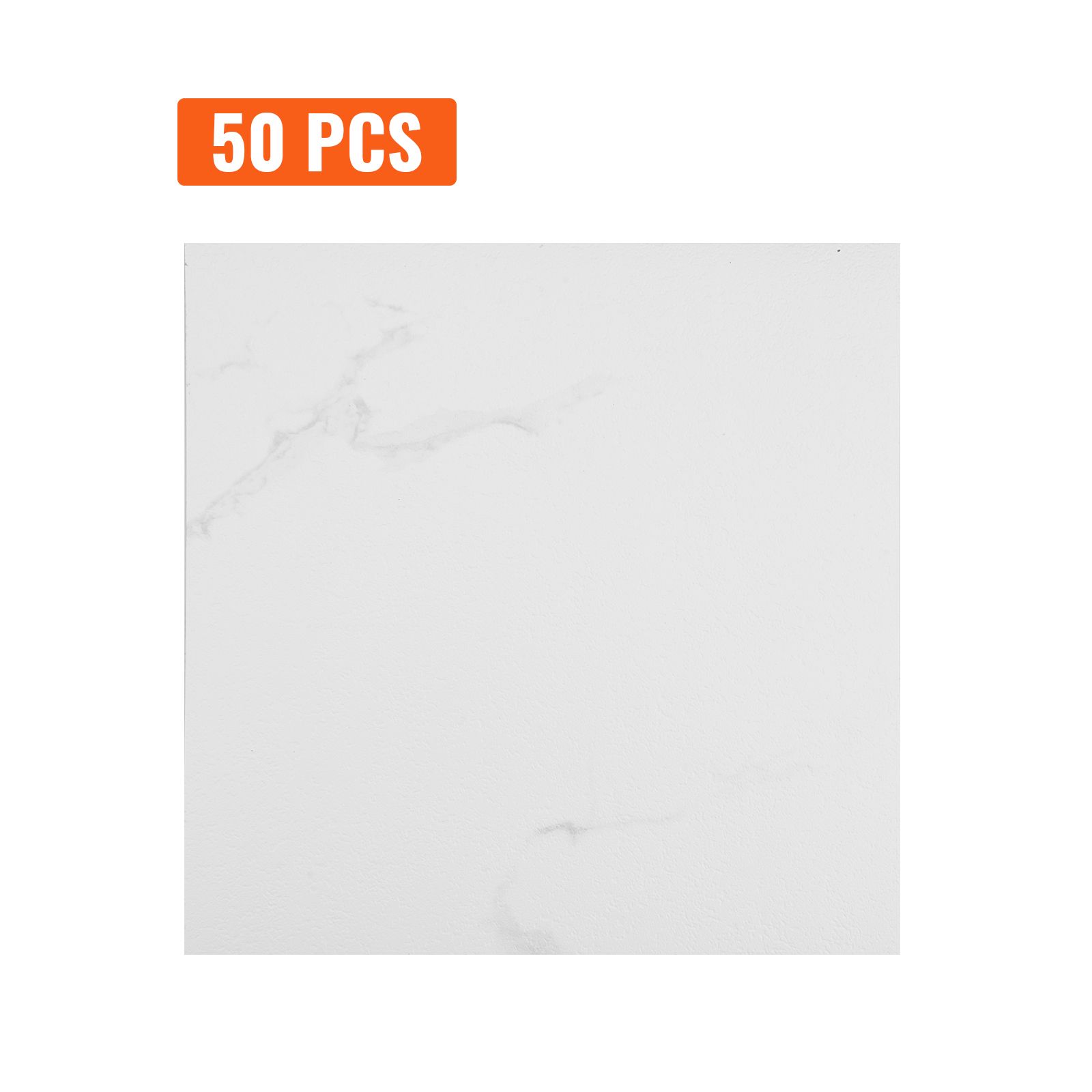 Selbstklebende Vinylfliesen, 30 X 30 Cm, 50er-packung, 1,5 Mm Dick, Strukturierte Weiße Marmoroptik, Einfach Zu Verlegen Für Küche, Bad, Schlafzimmer