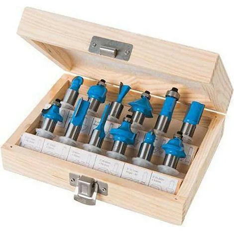 Set Mit 12 Hartmetall-fräsern, 12 Mm Schaft, Professionelle Holzbearbeitungswerkzeuge