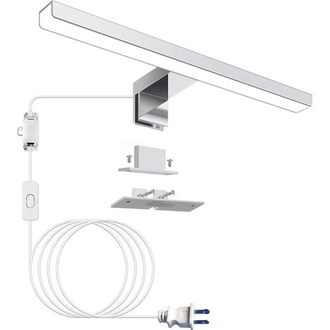 30 Cm Led-badezimmerspiegelleuchte, Moderne Wandleuchte Mit Stecker, Nachttischleuchte Fürs Schlafzimmer, Dekorative Wandleuchte Mit Stecker, Warmweiß, 1 Stück