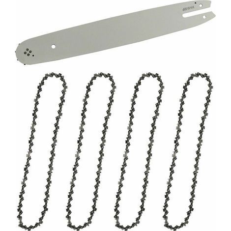 Führungsschiene Und 4 Kettensägenketten, 35 Cm Führungsschiene, 3/8" Vierkant-schneidketten