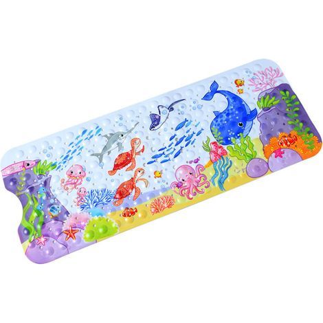Babybadematte (100 X 40 Cm) Mit 200 Saugnäpfen, Rutschfest, Strapazierfähig, Aus Bpa-freiem Pvc, Maschinenwaschbar